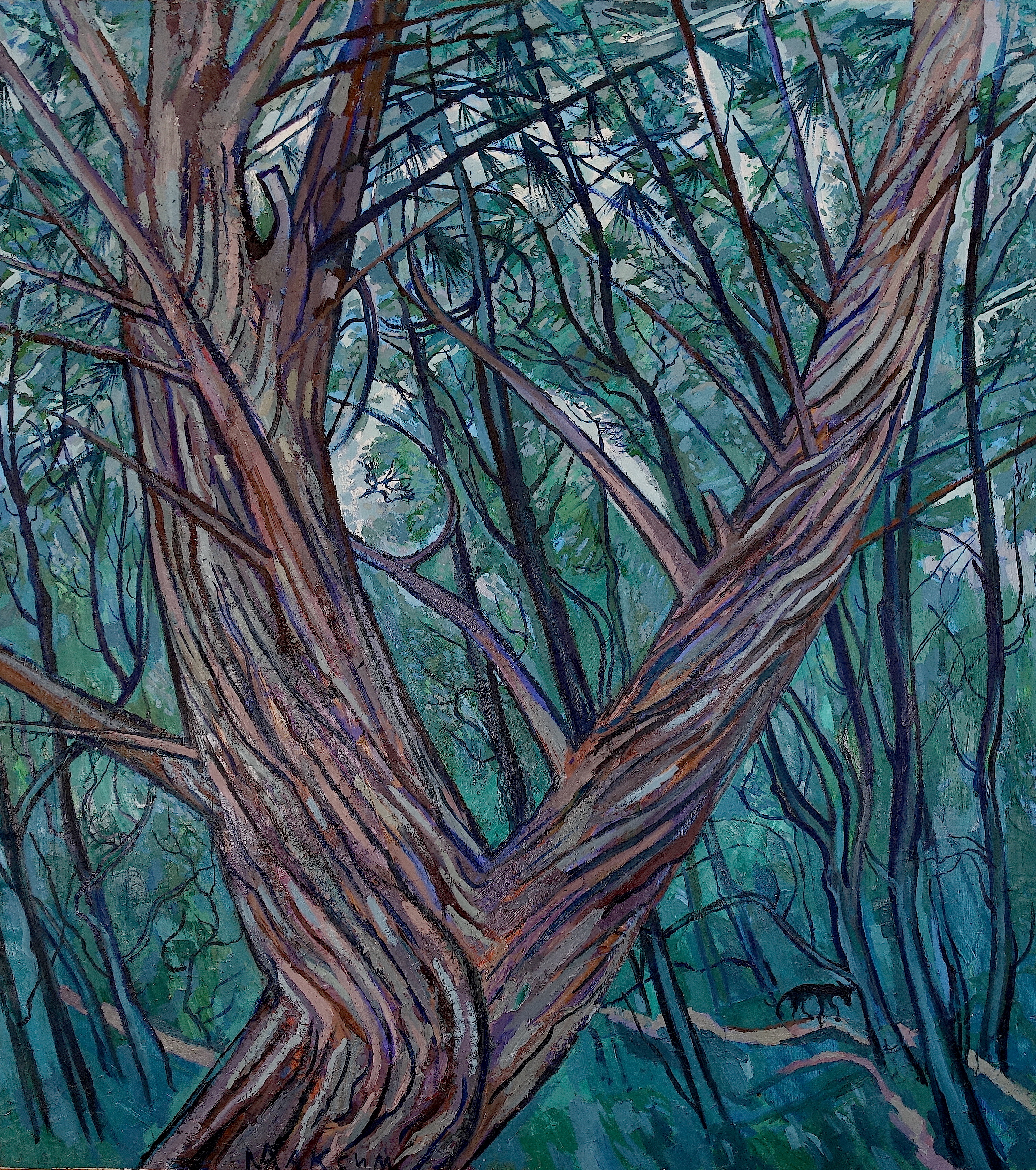 Big Cedar With Black Dog_ , 2018